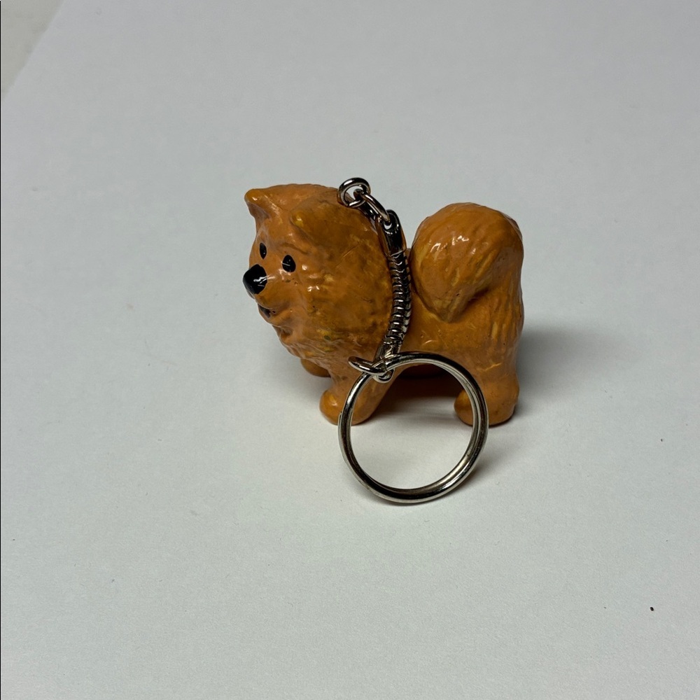 Cute Pomeranian Dog Keychain